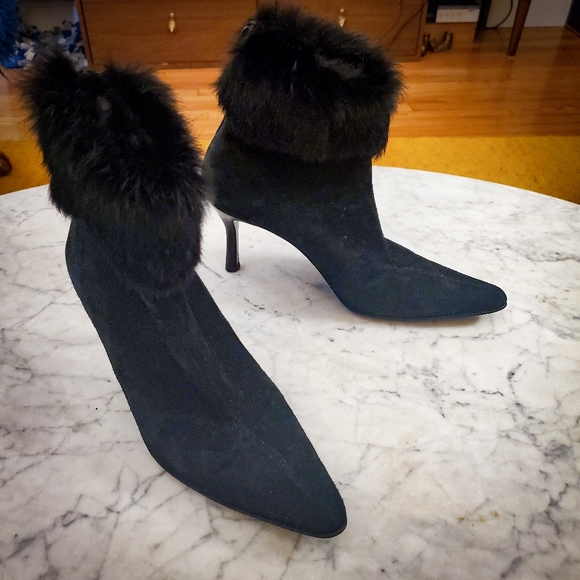 Max de Carlo Suede Boot with Fur - Picture 1 of 6
